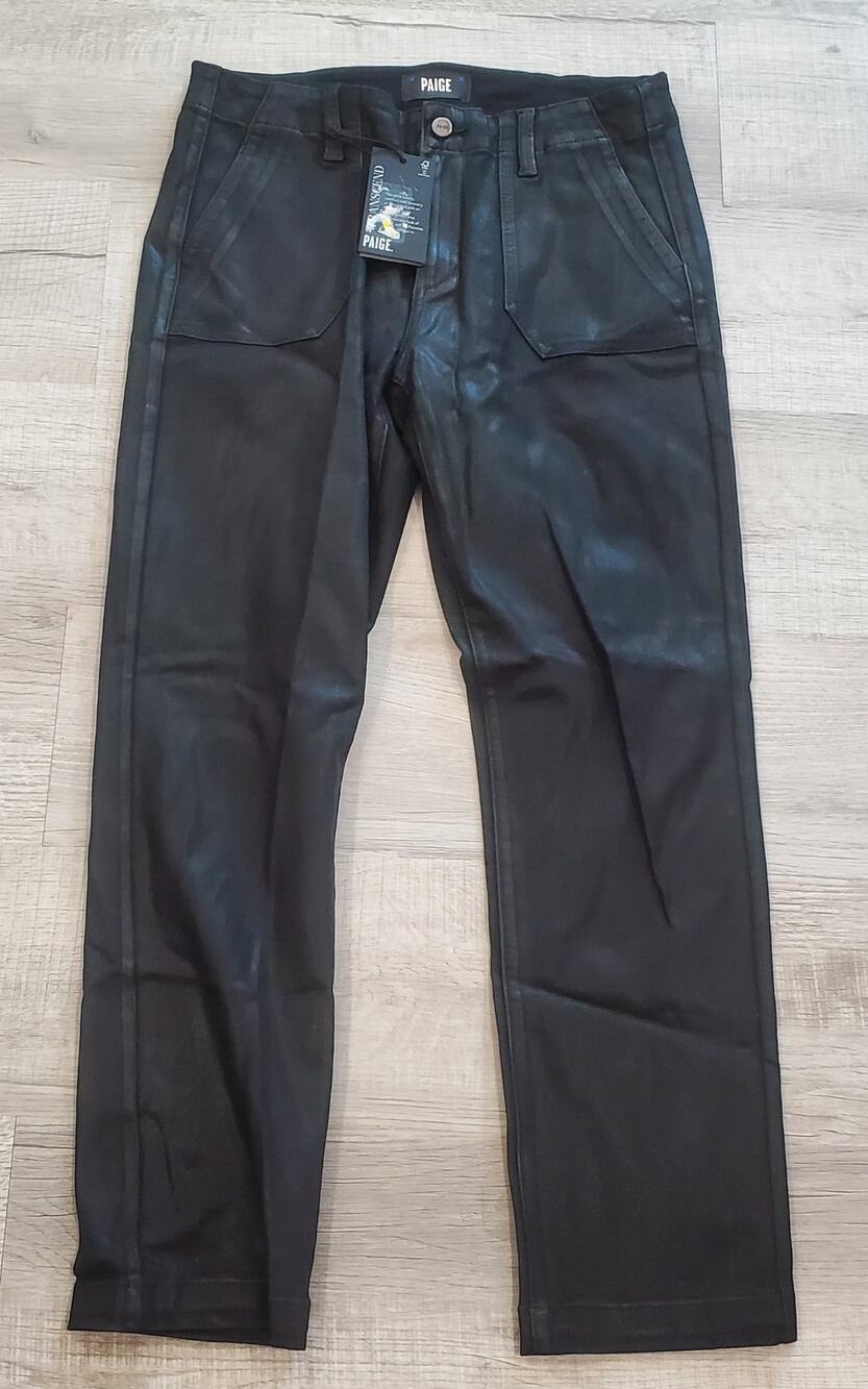 Paige Coated Mayslie Straight Jeans.a23